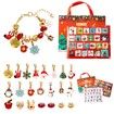 Christmas Advent Calendar Bracelets 24 Days Xmas Charm Bracelets, Stocking Stuffer Gifts Idea, DIY Jewelry Making Kit