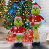 Christmas Grinch Doll Retractable Standing Doll Christmas Tree Decoration