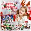 2024 Christmas Advent Calendar 6 IN 1 Santa Claus Train Building Blocks Toys 12 Days Countdown Calendar Toys for Kids
