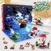 2024 Christmas Advent Calendar 6 IN 1 Santa Claus Train Building Blocks Toys 12 Days Countdown Calendar Toys for Kids