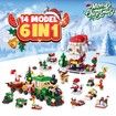 2024 Christmas Advent Calendar 6 IN 1 Santa Claus Train Building Blocks Toys 12 Days Countdown Calendar Toys for Kids