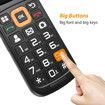 4G Unlocked Flip Phone for Seniors,Dual Screen Big Button Basic Phone for Elderly,Simple Cell Phone with SOS Button,Hearing Aid Compatible (Black)
