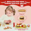 Kid Toy Play House Kitchen Set Children Toddler Pretend Fast Food Takeout Restaurant Burger Shop Fries Dessert Role 150 Accessories