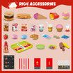 Kid Toy Play House Kitchen Set Children Toddler Pretend Fast Food Takeout Restaurant Burger Shop Fries Dessert Role 150 Accessories