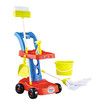 Toy House Cleaning Playset 8pcs Kids Pretend Imagination Role Trolley Cart Floor Mop Cleaner Broom Brush Dustpan Bucket Spray Bottle