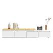 Extendable TV Stand Unit Storage Cabinet Entertainment Television Console Table Media Centre Bench 4 Drawers 180 to 270cm
