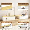 Extendable TV Stand Unit Storage Cabinet Entertainment Television Console Table Media Centre Bench 4 Drawers 180 to 270cm