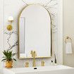 Arch Mirror Wall Vanity Large Bathroom Decorative Mount Gold Framed Makeup Shower Dressing Shaving Bedroom Hallway Decor