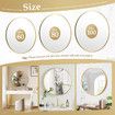 100cm Round Wall Mirror Bathroom Vanity Gold Bedroom Large Standing Mount Decorative Circle Hallway Makeup Shaving Shower