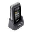 4G Volte HAC Hear Aid Unlocked Flip Cell Phone SOS Button Seniors Big Button Basic Phone Elderly Mobile Cell Phone (Black)