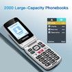 4G Volte HAC Hear Aid Unlocked Flip Cell Phone SOS Button Seniors Big Button Basic Phone Elderly Mobile Cell Phone (RED)