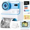 Kids Camera Instant Print 1080P HD 2.4''Screen Selfie Digital Camera with 32G Card, Print Paper Christmas Gift for Boys & Girls Ages 3-12(Pink)