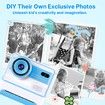 Kids Camera Instant Print 1080P HD 2.4''Screen Selfie Digital Camera with 32G Card, Print Paper Christmas Gift for Boys & Girls Ages 3-12(Pink)
