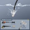 30m Sewer Jetter Kit for High Pressure Washer Blaster Drain Cleaner Hose 5800PSI 1/4 Inch NPT Corner Jetting Cleaning Pipe Button Nose Rotating Nozzle