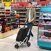Shopping Cart Trolley Insulation Bag Dolly Aluminium Waterproof Wheeled Storage Foldable Grocery Market Utility Granny Silent Rolling Wheels 45L