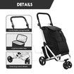 Shopping Cart Trolley Insulation Bag Dolly Aluminium Waterproof Wheeled Storage Foldable Grocery Market Utility Granny Silent Rolling Wheels 45L