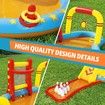 Bestway Lil Champ Water Play Pool Centre Playground Inflatable Splash Park Sprayer Bowling Basketball Ring Outdoor Activity Waterplay 4.35x2.13x1.17m