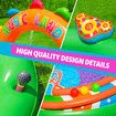 Bestway Playcentre Sing N Splash Pool Slide 2.95x1.90x1.37m Playground Inflatable Water Park Pretend Play Set Toys Outdoor Backyard Activity Centre