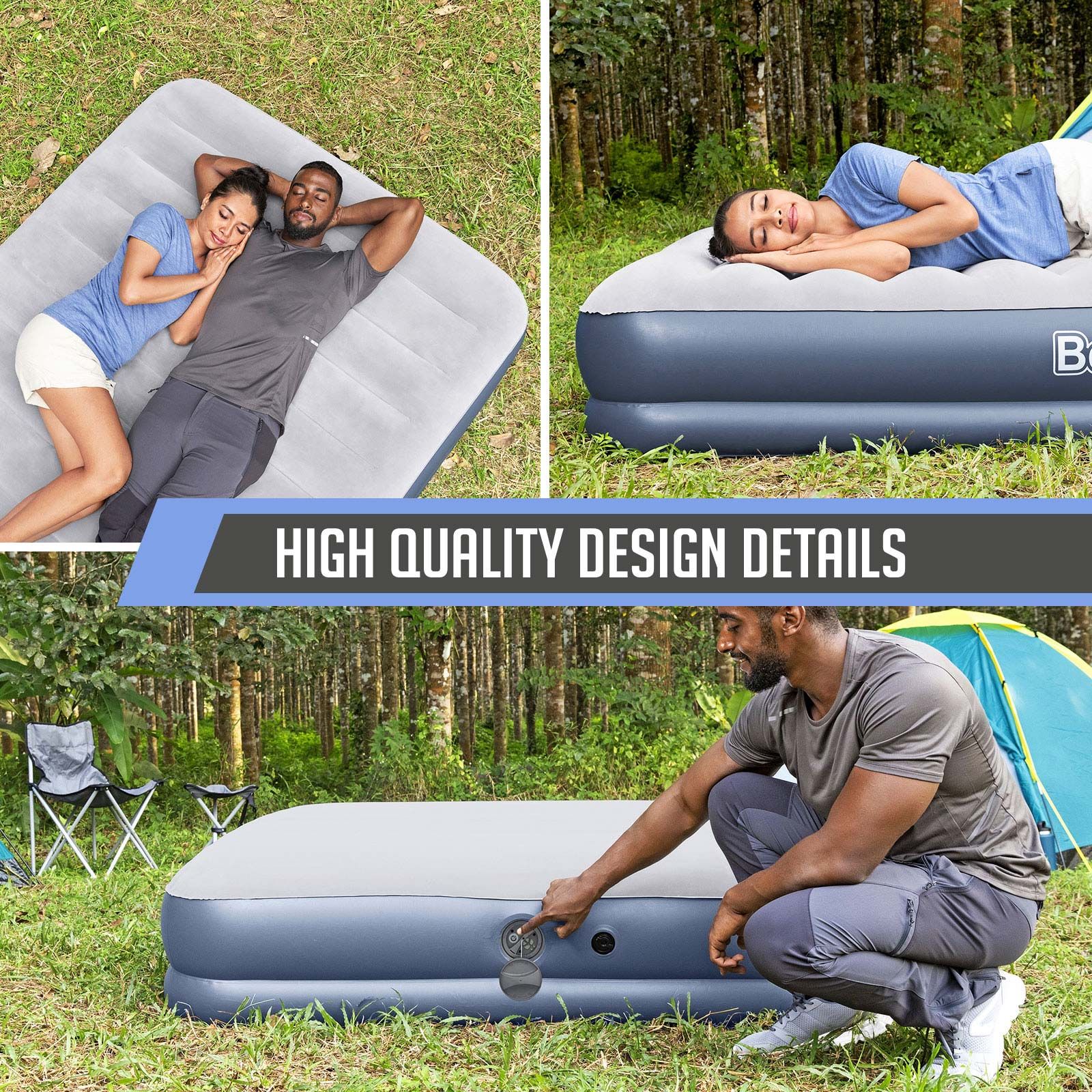 Bestway Air Mattress Queen Size Bed Tritech Airbed Blow Up Inflatable