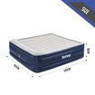 Bestway Air Mattress King Size Bed Tritech Airbed Blow Up Inflatable Camping 203x193x56cm with Built-in Electric Pump Storage Bag Bedroom