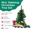 60cm Tabletop Mini Christmas Tree Set with Warm White LED Lights, Star Topper, Gift Boxes and Ornaments, Small Christmas Tree for Desk or Table