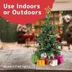 60cm Tabletop Mini Christmas Tree Set with Warm White LED Lights, Star Topper, Gift Boxes and Ornaments, Small Christmas Tree for Desk or Table
