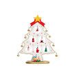 1 Pack Wooden Christmas Tree Tabletop Decoration Mini Ornaments for Festive Desktop (White)