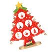 1 Pack Wooden Christmas Tree Tabletop Decoration Mini Ornaments for Festive Desktop (Red)