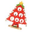 1 Pack Wooden Christmas Tree Tabletop Decoration Mini Ornaments for Festive Desktop (Red)