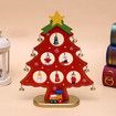 1 Pack Wooden Christmas Tree Tabletop Decoration Mini Ornaments for Festive Desktop (Red)