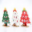 1 Pack Wooden Christmas Tree Tabletop Decoration Mini Ornaments for Festive Desktop (Red)