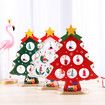 1 Pack Wooden Christmas Tree Tabletop Decoration Mini Ornaments for Festive Desktop (Red)