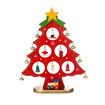 1 Pack Wooden Christmas Tree Tabletop Decoration Mini Ornaments for Festive Desktop (Red)