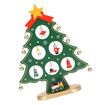 1 Pack Wooden Christmas Tree Tabletop Decoration Mini Ornaments for Festive Desktop (Green)