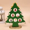 1 Pack Wooden Christmas Tree Tabletop Decoration Mini Ornaments for Festive Desktop (Green)