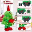 Singing Dancing Christmas Tree,Electric Plush Toy with Lights,Animated Christmas Table Decorations Cute Funny Gifts for Family Friends