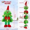 Singing Dancing Christmas Tree,Electric Plush Toy with Lights,Animated Christmas Table Decorations Cute Funny Gifts for Family Friends