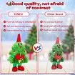 Singing Dancing Christmas Tree,Electric Plush Toy with Lights,Animated Christmas Table Decorations Cute Funny Gifts for Family Friends