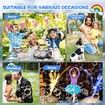 Automatic Bubble Machine Upgrade Bubble Blower with 2 Fans,20000+ Bubbles Per Minute Bubbles,Portable Bubble Maker Operated by Plugin or Batteries (Black)