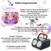 Automatic Bubble Machine Upgrade Bubble Blower with 2 Fans,20000+ Bubbles Per Minute Bubbles,Portable Bubble Maker Operated by Plugin or Batteries (Black)