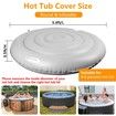 5.4 Ft Inflatable Hot Tub Cover with Handle,Insulated Hot Tub Lid for Outdoor Inflatable Round Hot Tub,Portable Hot tub Cover Protector Save Energy Windproof Rain Proof