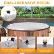5.4 Ft Inflatable Hot Tub Cover with Handle,Insulated Hot Tub Lid for Outdoor Inflatable Round Hot Tub,Portable Hot tub Cover Protector Save Energy Windproof Rain Proof