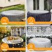 5.4 Ft Inflatable Hot Tub Cover with Handle,Insulated Hot Tub Lid for Outdoor Inflatable Round Hot Tub,Portable Hot tub Cover Protector Save Energy Windproof Rain Proof