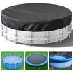 Pool Cover 12 Ft Round Solar Above Ground Heavy Duty Winter Protector PE Tarp Waterproof Dustproof Black