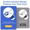 Pool Cover Clips Above Ground 30 Pcs 4.7 Inch Stainless Steel Windproof Clamps