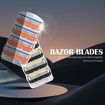 New 48pcs Razor Blade Bald Men Shaving Razors Shaver Blades Refills for Gillette Fusion 5 Orange Gifts for Businessmen
