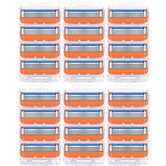 24pcs Razor Blade Shaving Razor Blade Refills for Gillette Fusion 5,Orange New Version
