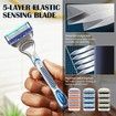 24pcs Razor Blade Shaving Razor Blade Refills for Gillette Fusion 5,Orange New Version