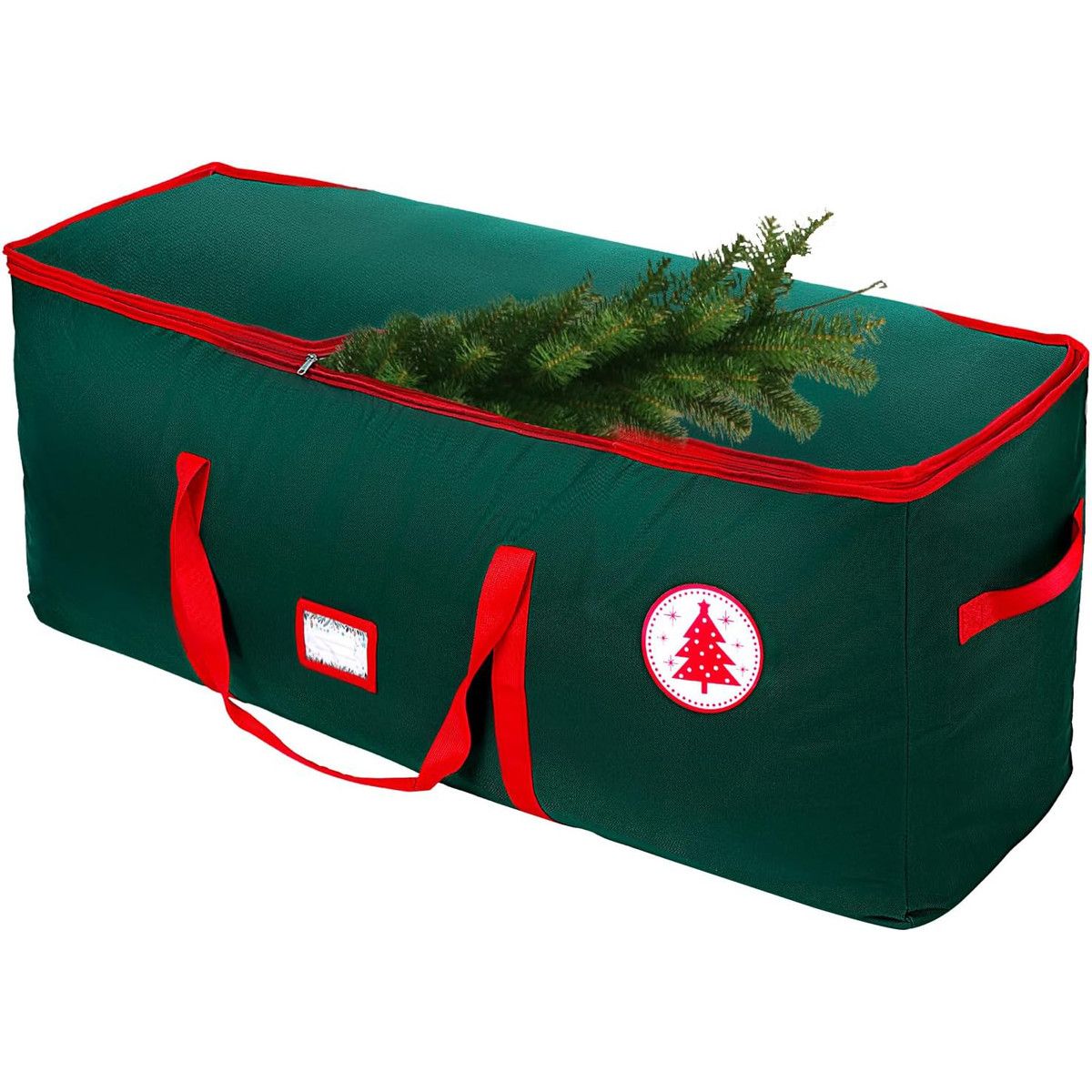 Christmas Tree Storage Bag Durable Handles Dual Zipper Waterproof Tear Proof Holiday Xmas 122x38x50cm