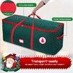 Christmas Tree Storage Bag Durable Handles Dual Zipper Waterproof Tear Proof Holiday Xmas 122x38x50cm